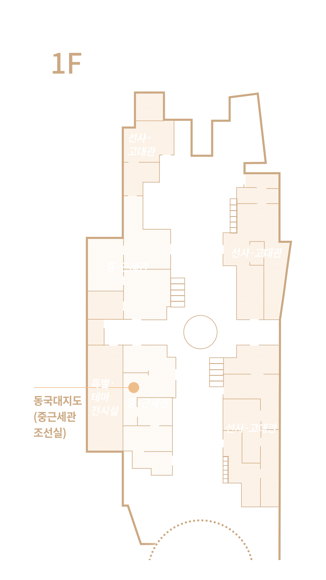 동국대지도,비단,18세기,보물1538호 중근세관 조선실