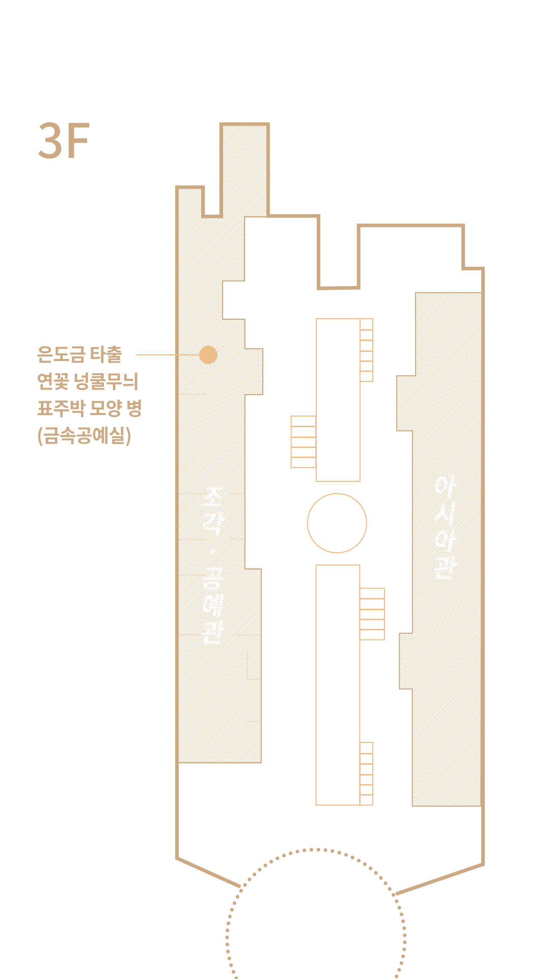 팝업이미지 무덤을 지키는 괴수, 당 3층 위치 지도