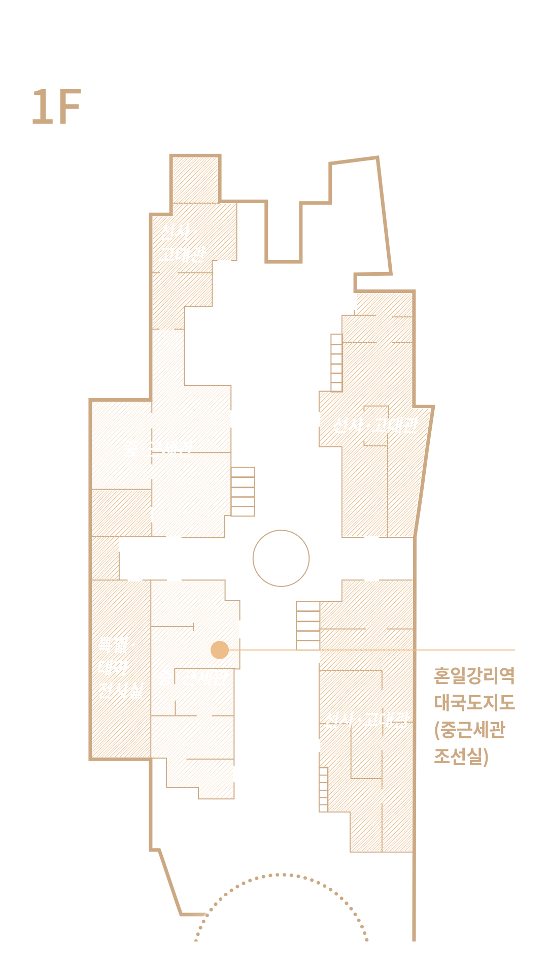 혼일강리역대국도지도, 채색 필 사본, 1402년 중근세관 조선실